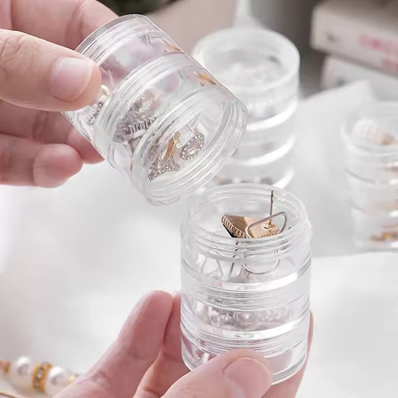 5 Layers mini Stackable Round Jewelry Organizer