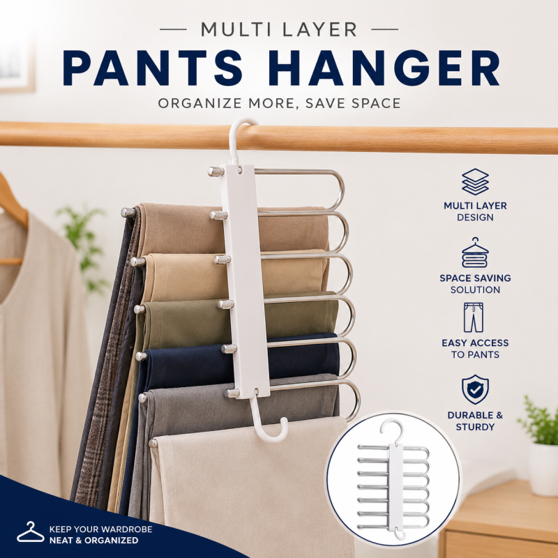 Pant Hanger For Clothes Organizer