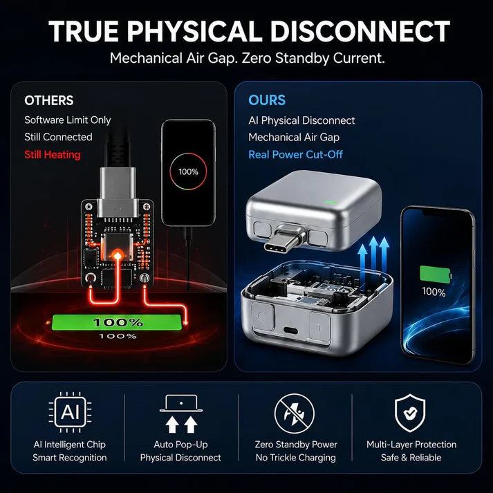 Smart Power Auto Disconnector – Type-C Charging Cut-Off Protector