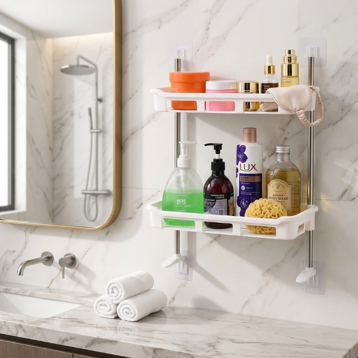 AquaShelf™ 2-Layer Bathroom Organizer Rack