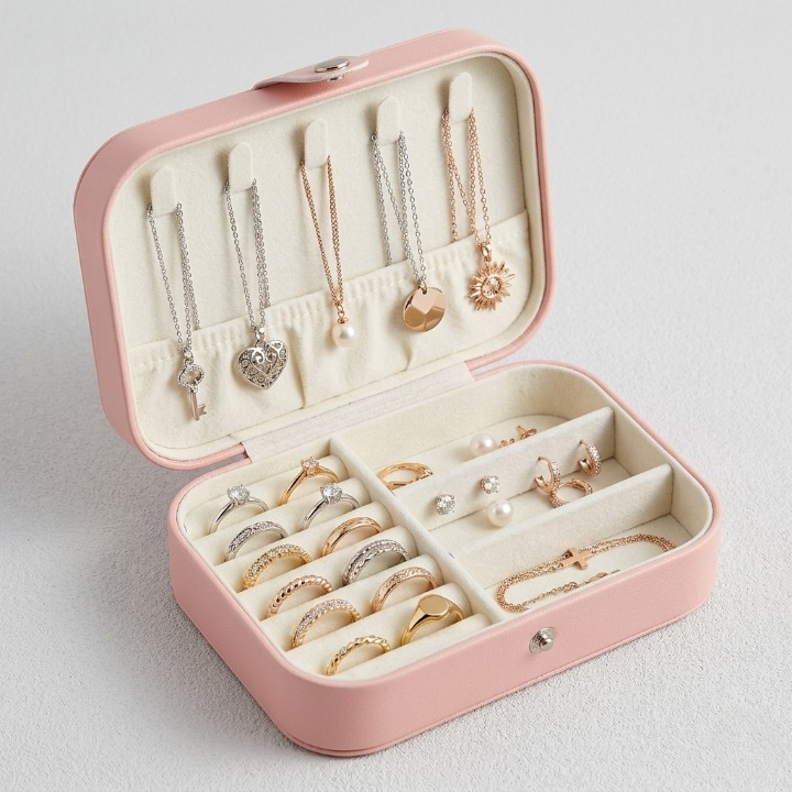 JewelNest™ Large Leather Jewellery Organizer