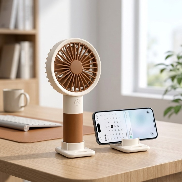 BreezePod™ Rechargeable Mini Fan with Mobile Stand