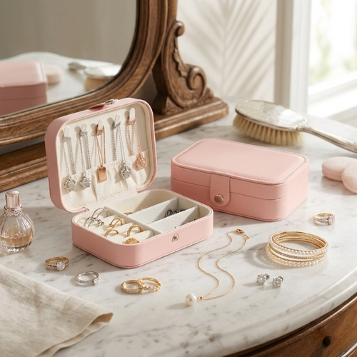 JewelNest™ Large Leather Jewellery Organizer