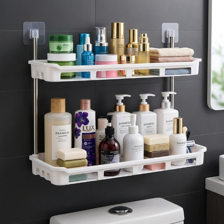 AquaShelf™ 2-Layer Bathroom Organizer Rack