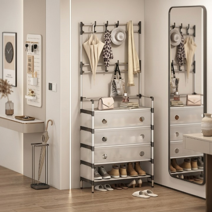 SpaceRack™ Multi-Functional Storage Rack with Dust Cover
