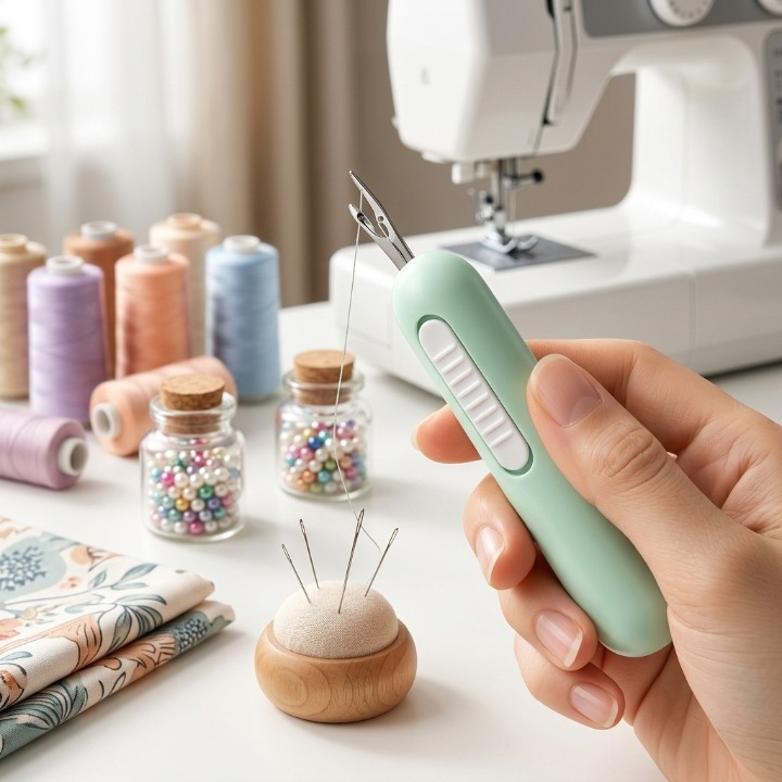 ThreadEase™ Automatic Needle Threading Device for Sewing & Embroidery