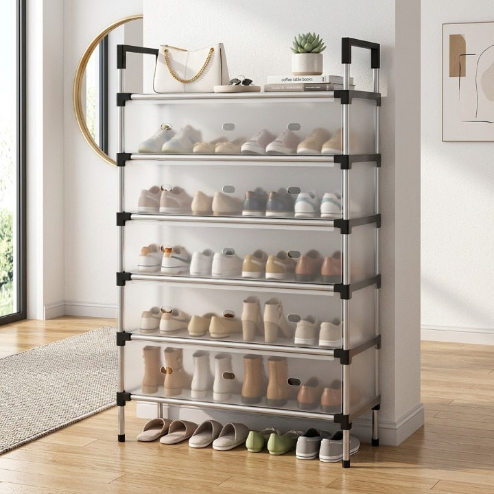 ShoeVault™ 6-Layer Shoe Rack Organizer with Cover