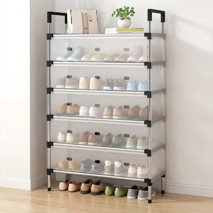 ShoeVault™ 6-Layer Shoe Rack Organizer with Cover