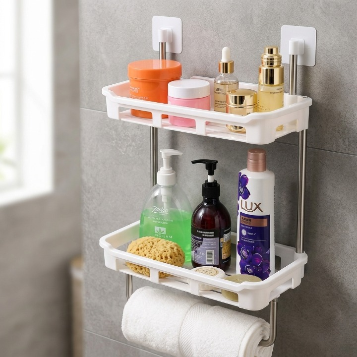 AquaShelf™ 2-Layer Bathroom Organizer Rack